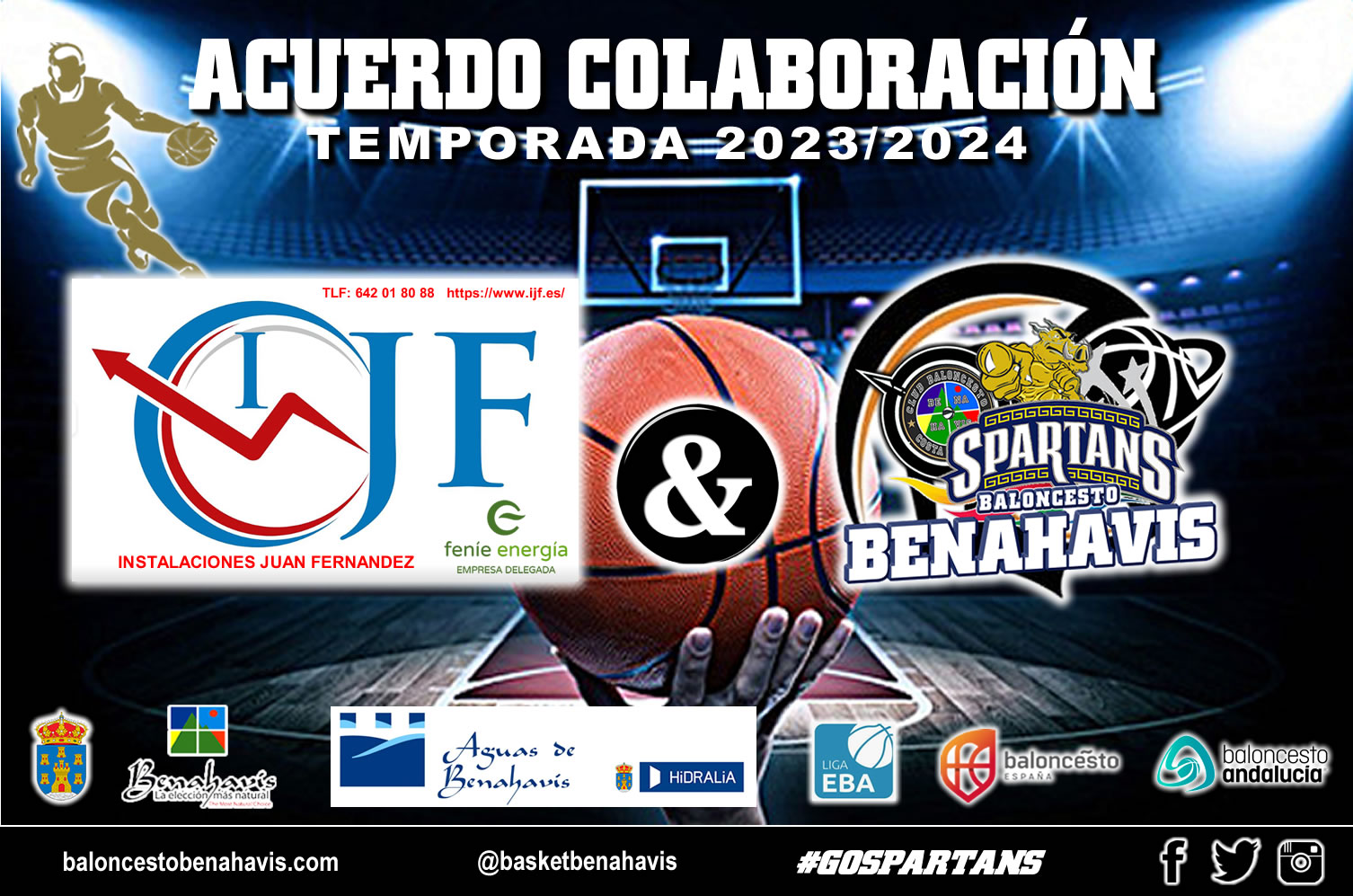 🚨⛹🏀 CAMPAÑA DE PATROCINIOS TEMP. 23/24 – Agradecimientos a la entidad “IJF INSTALACIONES JUAN FERNANDEZ (FENIE ENERGIA)”, de Benahavís, por seguir unidos al Proyecto del CB Benahavís Costa del Sol