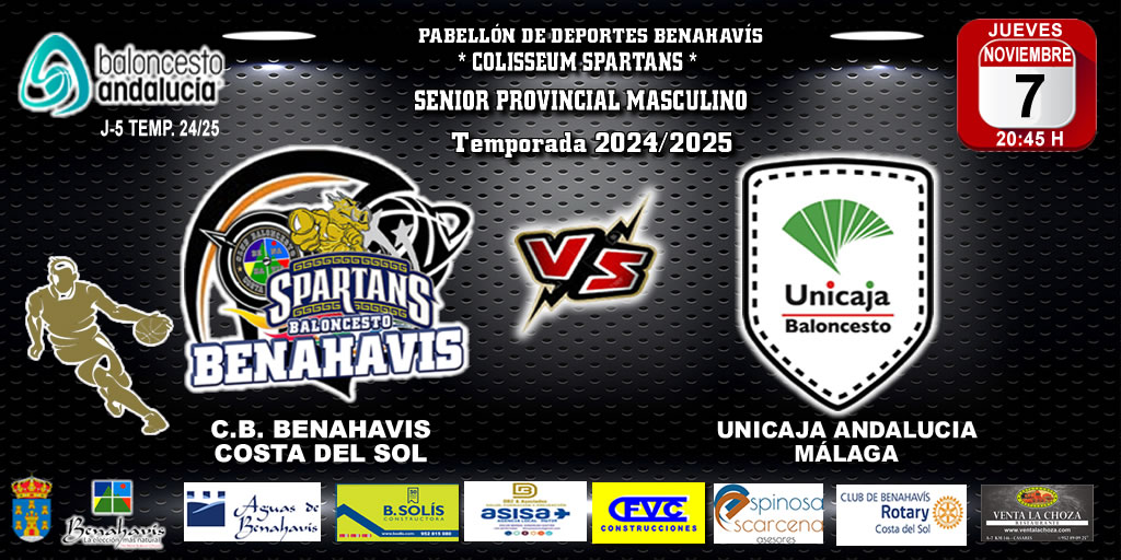 🚨⛹🏀 PREVIA | SENIOR PROVINCIAL T24/25 | J-5ª | CB BENAHAVIS COSTA DEL SOL VS UNICAJA ANDALUCIA