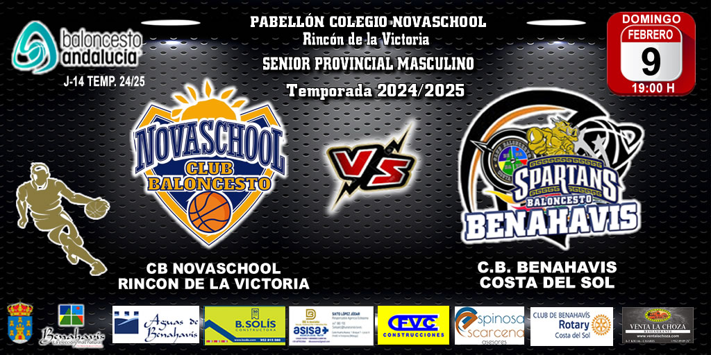 🚨⛹🏀 PREVIA | SENIOR PROVINCIAL MASC. T24/25 | J14ª | CB NOVASCHOOL RINCÓN DE LA VICTORIA vs CB BENAHAVÍS COSTA DEL SOL